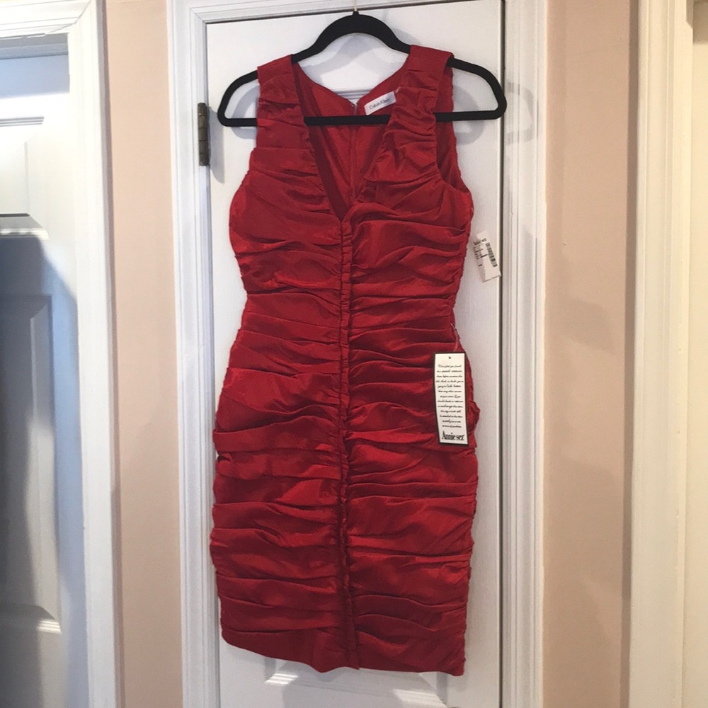 Red Calvin Klein Evening Dress!